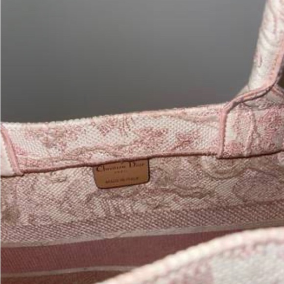PINK CHRISTIAN DIOR BOOK TOTE MEDIUM - Picture 4 of 5